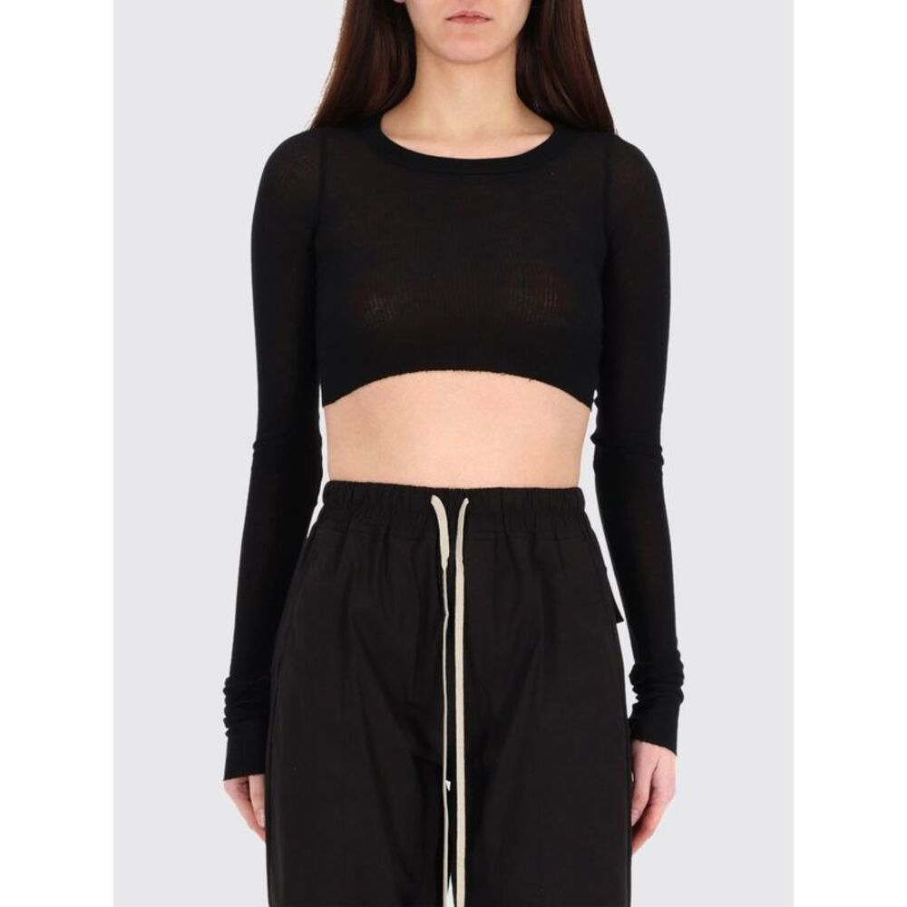 Rick Owens Women Cropped Viscose T-Shirts Rick Owens